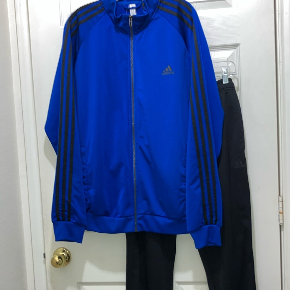 Adidas Tracksuit Sweatsuit Warmup Exercise Jogging Suit Jacket Joggers set EUC